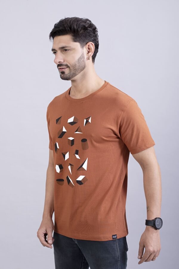 N Brown Geometric Print - Image 3